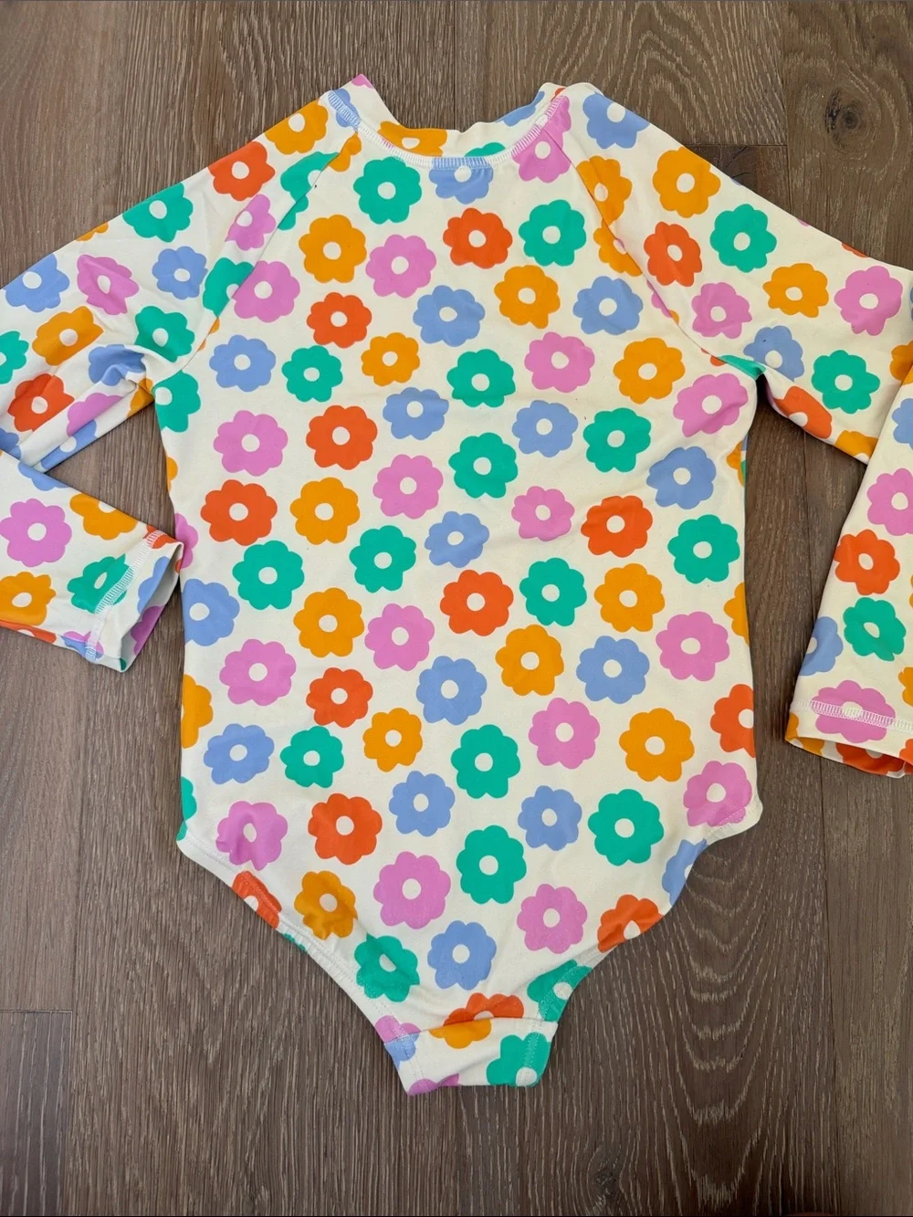 Hanna Andersson Kids Long Sleeve Floral Rash Guard Swimsuit - Multi